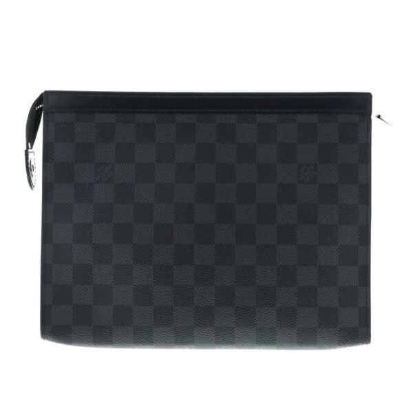 1240004024623 3 Louis Vuitton Pochette Voyage MM Bag Pouch Clutch Damier Black