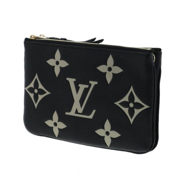 1240004025160 2 Louis Vuitton Pochette Double Zip Shoulder Bag Bicolor Black