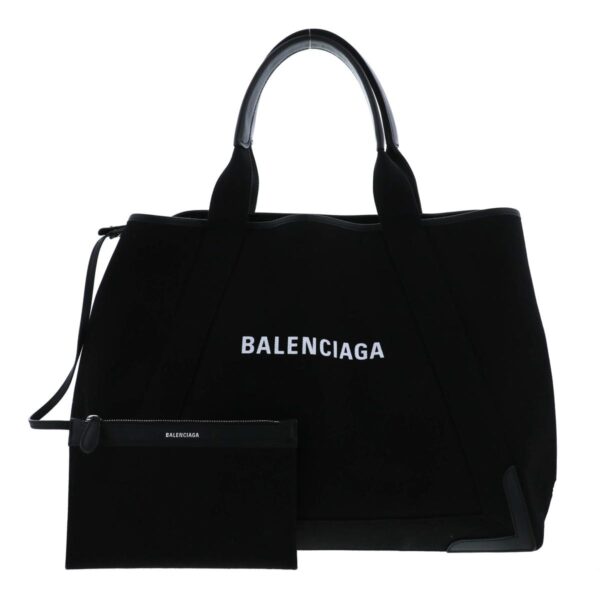 1240004025478 1 Balenciaga Blue Cover M Tote Bag Black