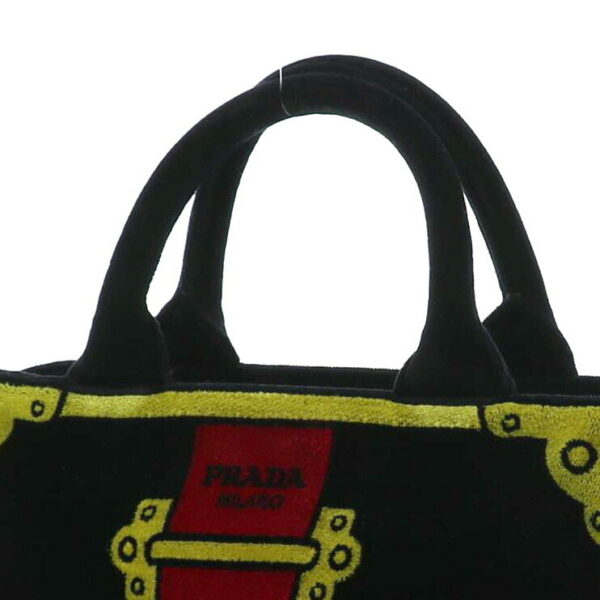 1240004025669 3 Prada Mini Canapa 2way Tote Handbag Black