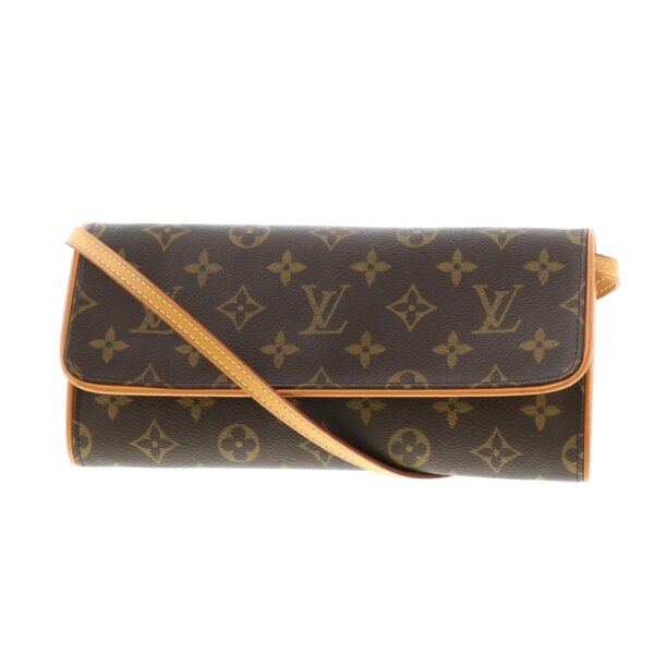 1240004026196 1 Louis Vuitton Pochette Twin GM Bag Pouch Clutch Monogram Brown