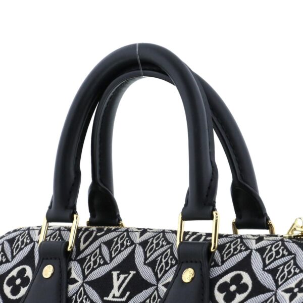 1240004026544 4 Louis Vuitton Speedy Bandolier 25 Shoulder Bag Jacquard Black