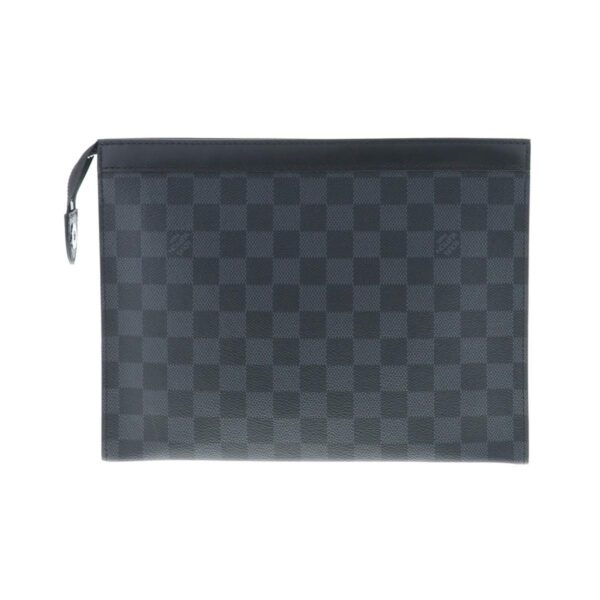 1240004026679 3 Louis Vuitton Pochette Voyage MM Bag Pouch Clutch Damier Graphite