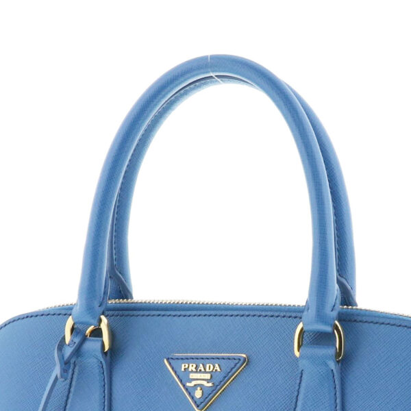 1240004026911 3 Prada Saffiano Lux 2way Handbag Blue