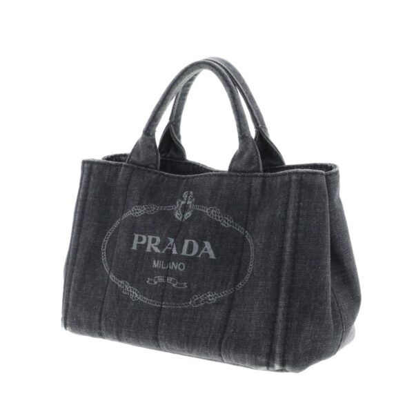 1240004027592 2 Prada Canapa Mini 2way Shopping Handbag Gray