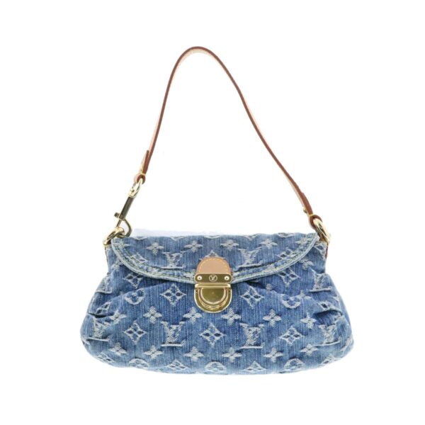 1240004027679 1 Louis Vuitton Mini Pleaty Shoulder Bag Monogram Denim Blue