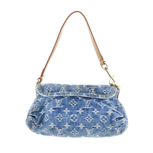 1240004027679 4 Louis Vuitton Mini Pleaty Shoulder Bag Monogram Denim Blue