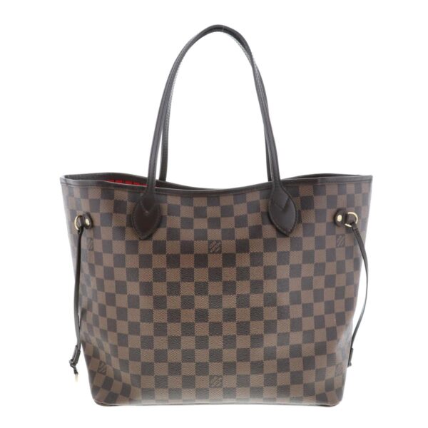 1240004028372 1 Louis Vuitton Damier Neverfull MM Tote Bag Damier Ebene Brown