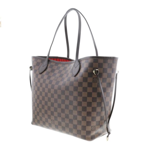 1240004028372 3 Louis Vuitton Damier Neverfull MM Tote Bag Damier Ebene Brown