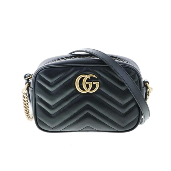 1240004028470 1 Gucci GG Marmont Quilting Mini Bag Black