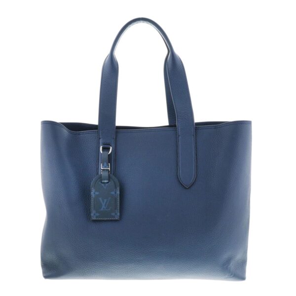 1240004028523 1 Louis Vuitton Voyage NV Tote Bag Blue Leather