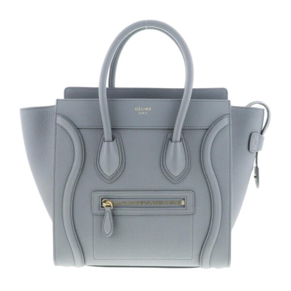 1240004028566 1 1 Celine Luggage Microshopper Bag Gray