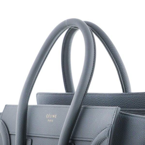 1240004028566 3 1 Celine Luggage Microshopper Bag Gray