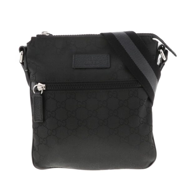 1240004029634 1 Gucci GG Nylon Shoulder Bag Black