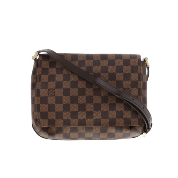 1240004029666 1 Louis Vuitton Musette Tango Shoulder Bag Damier Ebene Brown