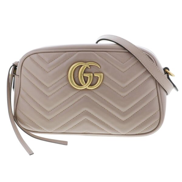 1240004029822 1 Gucci GG Marmont Quilting Shoulder Bag Beige