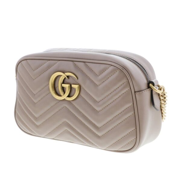 1240004029822 2 Gucci GG Marmont Quilting Shoulder Bag Beige