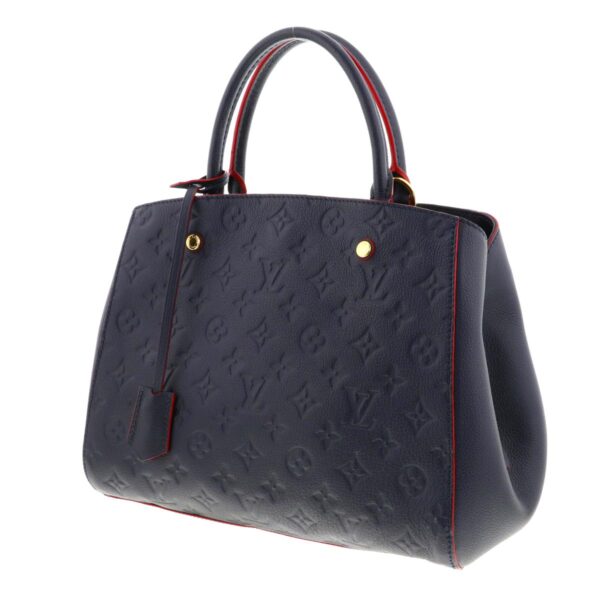 1240004029994 2 1 Louis Vuitton Montaigne MM Shoulder Bag Empreinte Navy Blue