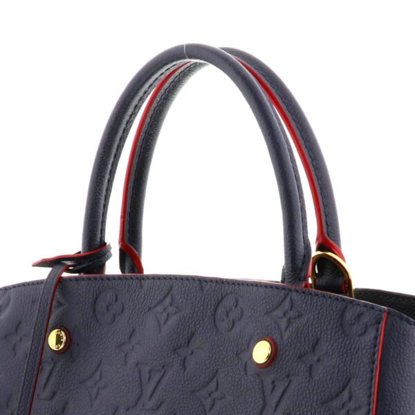 1240004029994 3 1 Louis Vuitton Montaigne MM Shoulder Bag Empreinte Navy Blue