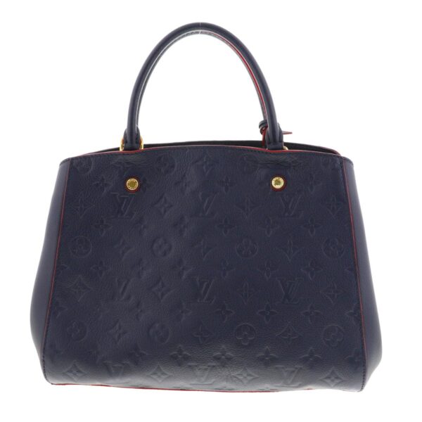 1240004029994 4 1 Louis Vuitton Montaigne MM Shoulder Bag Empreinte Navy Blue