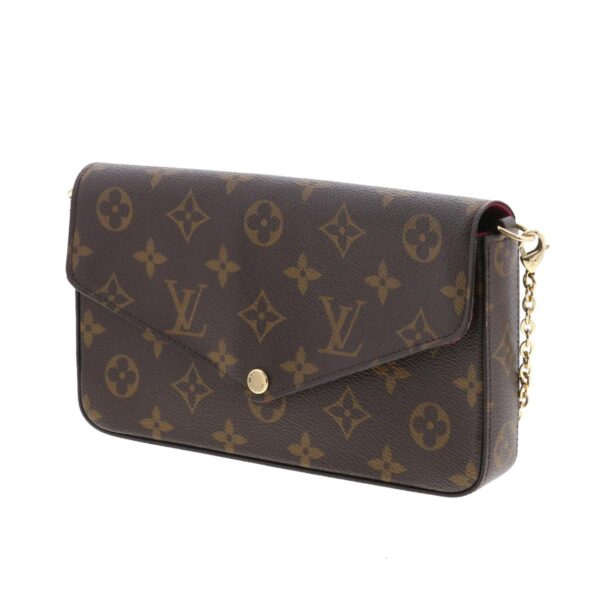 1240004030057 2 Louis Vuitton Pochette Félicie Wallet Monogram Brown Pink