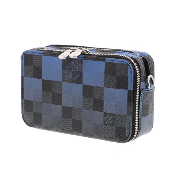 1240004030677 2 1 Louis Vuitton Alpha Wearable Wallet Shoulder Bag Damier Blue