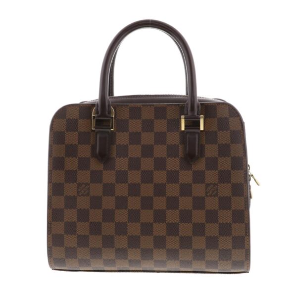 1240004030696 5 1 Louis Vuitton Triana Handbag Damier Ebene Brown