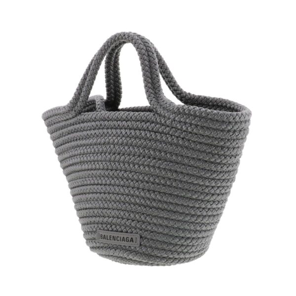 1240004030761 2 1 Balenciaga Ibiza Small Basket Bag Gray