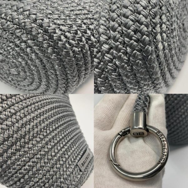 1240004030761 8 1 Balenciaga Ibiza Small Basket Bag Gray