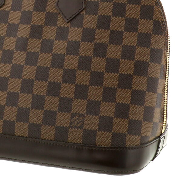 1240005010926 2 Louis Vuitton Alma Damier Ebene Handbag Brown