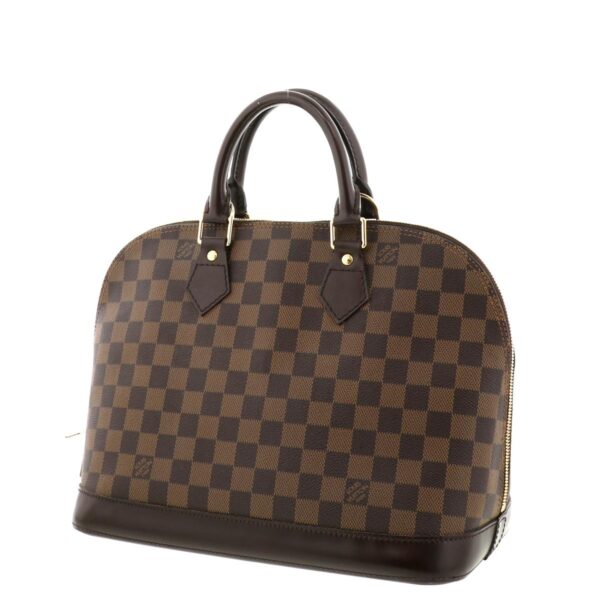 1240005010926 3 Louis Vuitton Alma Damier Ebene Handbag Brown