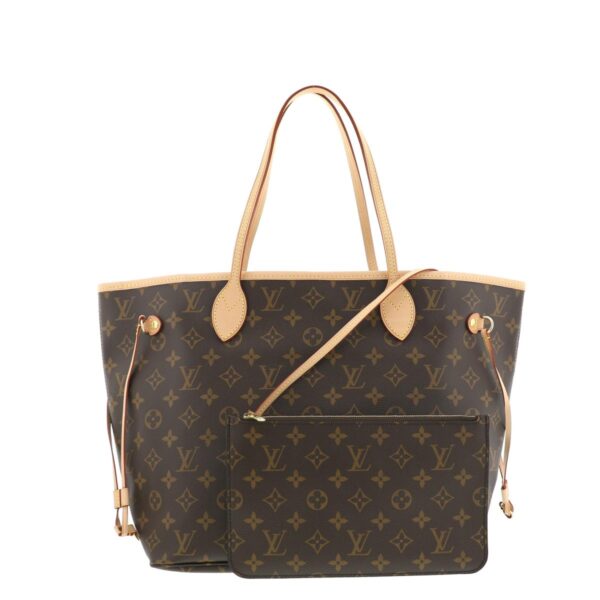 1240005012933 1 Louis Vuitton Neverfull MM Monogram Tote Bag Beige