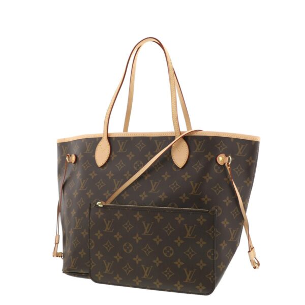 1240005012933 2 Louis Vuitton Neverfull MM Monogram Tote Bag Beige