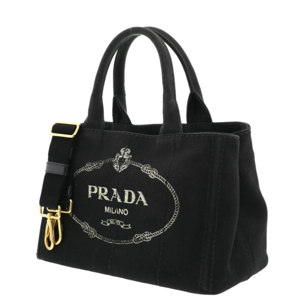 1240005012962 2 Prada Canapa Mini 2WAY Bag Black