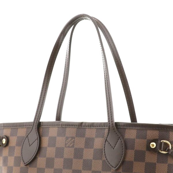 1240005013134 3 Louis Vuitton Neverfull PM Damier Ebene Tote Bag Brown