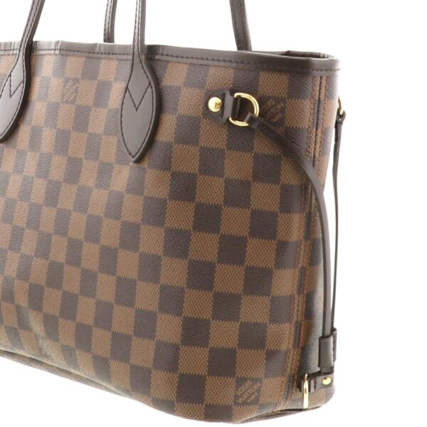 1240005013134 4 Louis Vuitton Neverfull PM Damier Ebene Tote Bag Brown