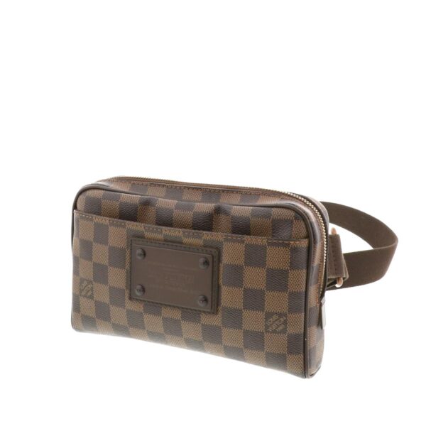 1240005013436 2 Louis Vuitton Bum Bag Damier Ebene Waist Bag Brown