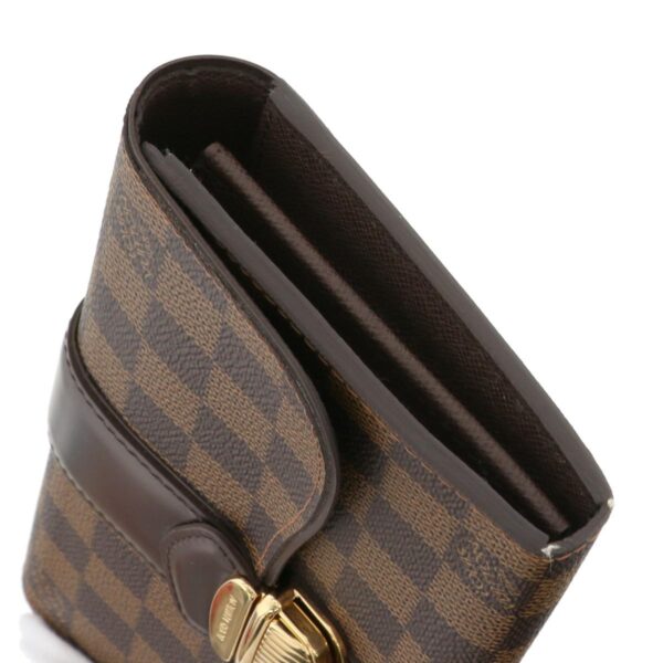 1240005013888 2 Louis Vuitton Damier Ebene Portfolio Sistina Long Wallet Brown