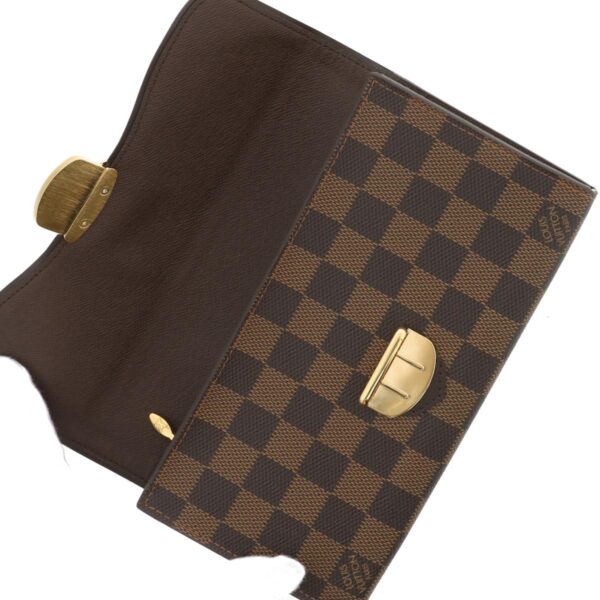 1240005013888 3 Louis Vuitton Damier Ebene Portfolio Sistina Long Wallet Brown