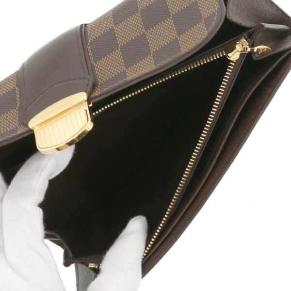 1240005013888 5 Louis Vuitton Damier Ebene Portfolio Sistina Long Wallet Brown