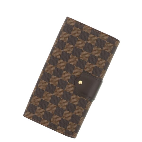 1240005013888 6 Louis Vuitton Damier Ebene Portfolio Sistina Long Wallet Brown