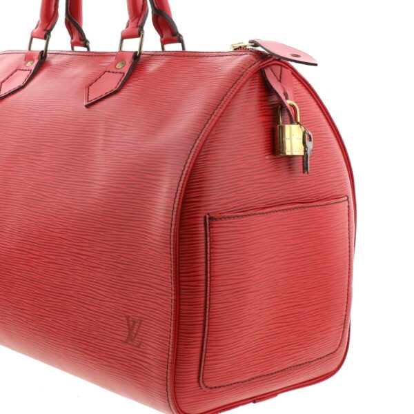 1240005014343 4 Louis Vuitton Speedy 35 Bag Epi Red