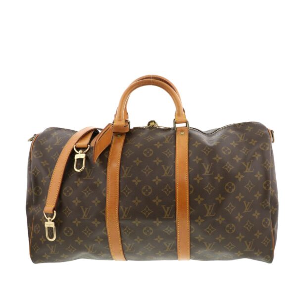 1240005015266 1 Louis Vuitton Keepall Bandouliere 50 Bag Bag Monogram Brown