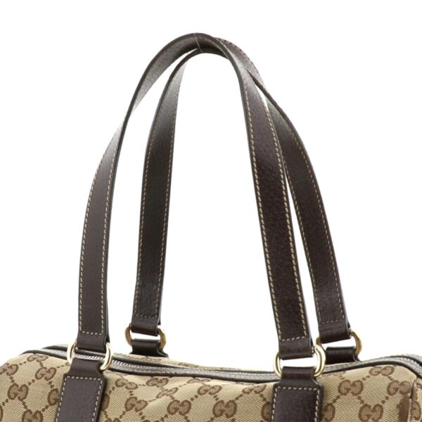 1240005015778 3 Gucci GG Canvas Shoulder Handbag Beige Brown