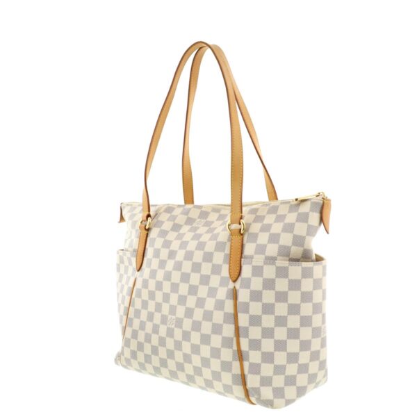 1240005016056 2 Louis Vuitton Totally MM Bag Tote Bag Damier Azur White