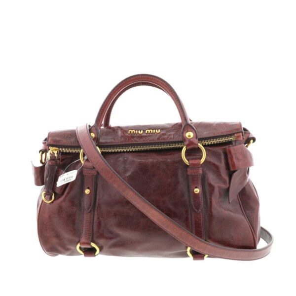 1240005016806 1 Miu Miu 2way Handbag Bordeaux