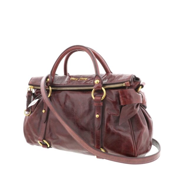 1240005016806 2 Miu Miu 2way Handbag Bordeaux