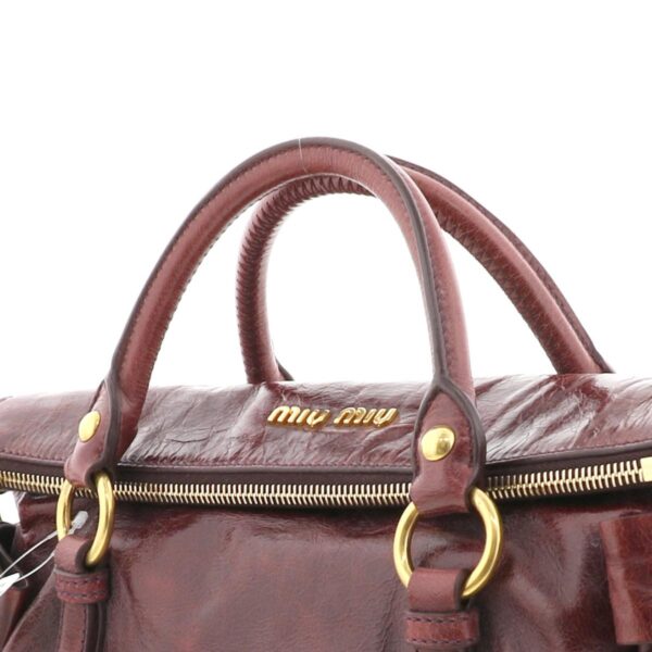 1240005016806 3 Miu Miu 2way Handbag Bordeaux