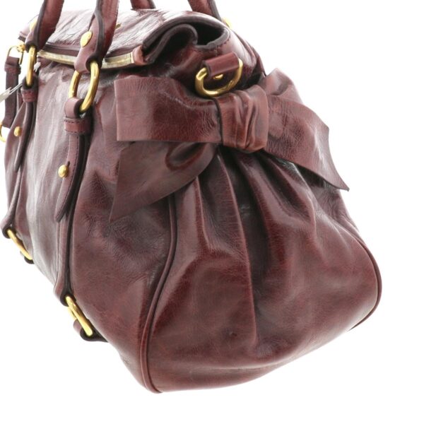 1240005016806 4 Miu Miu 2way Handbag Bordeaux