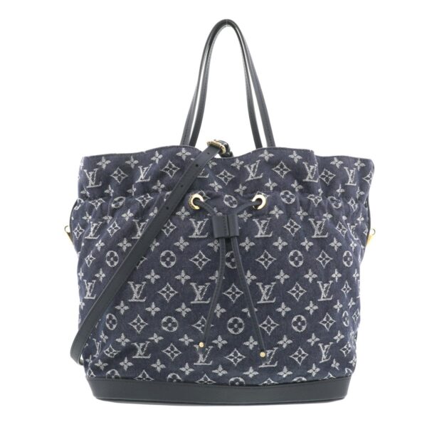 1240005016989 1 Louis Vuitton Noefie MM Shoulder Bag Monogram Denim Navy